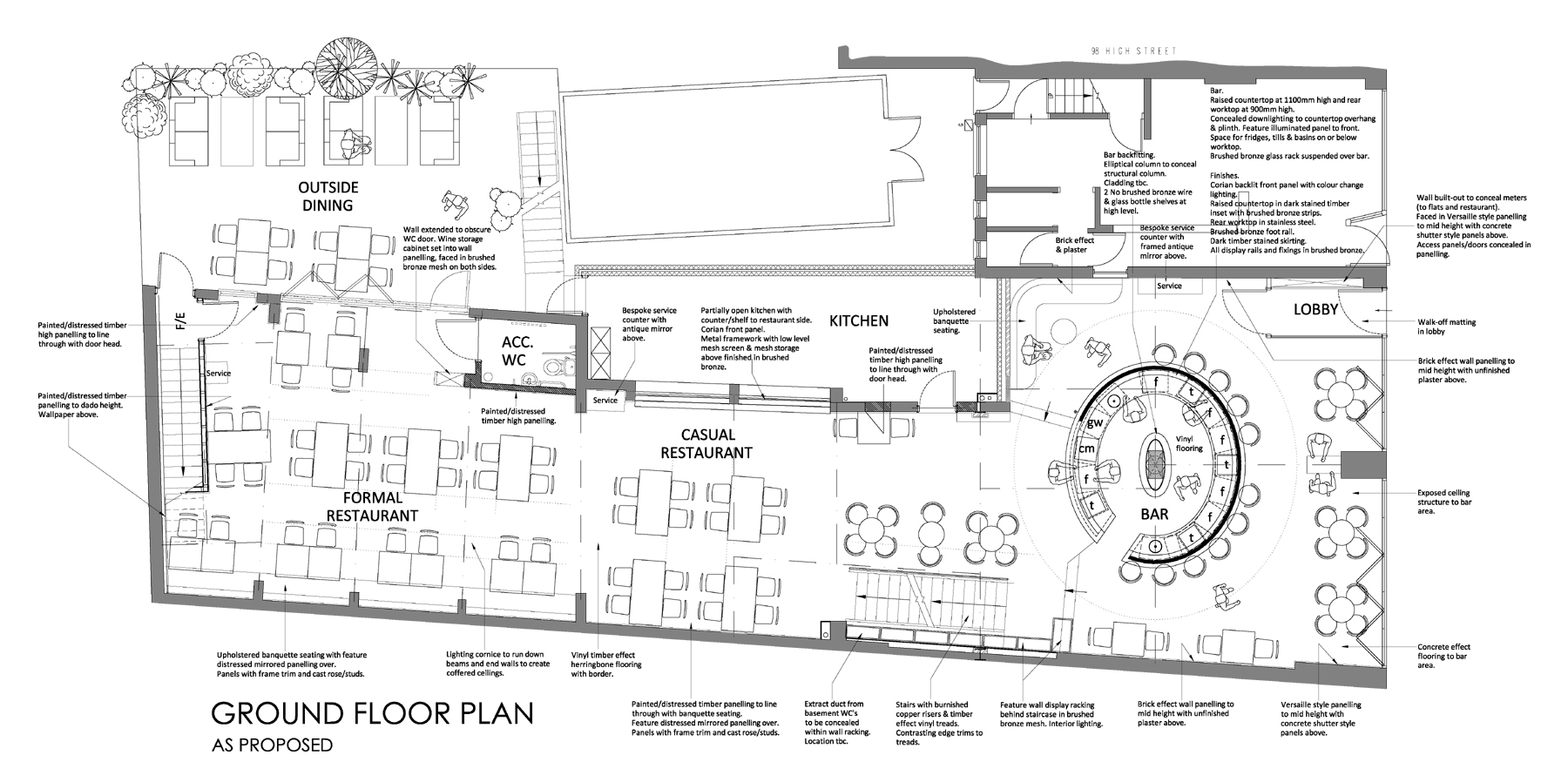 1 Hertfordshire restaurant Ground plan